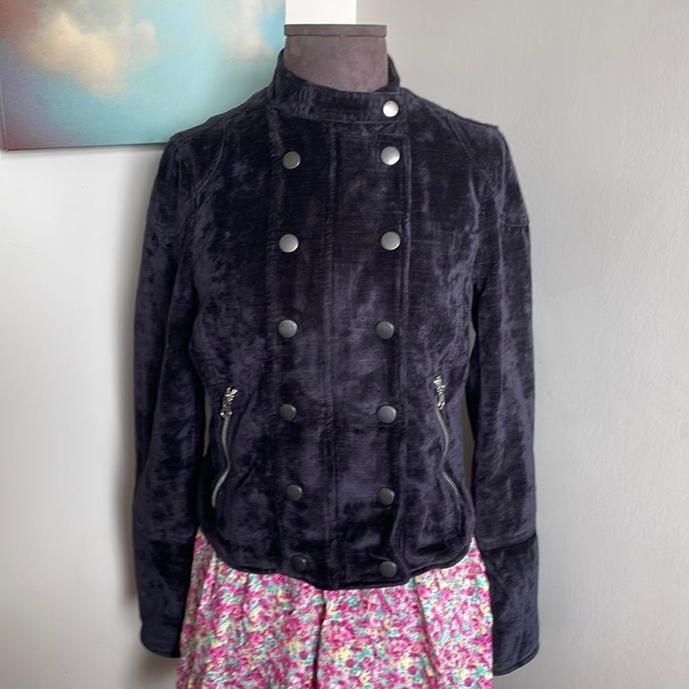 🖤 Free People Black Velvet Napolean Jacket